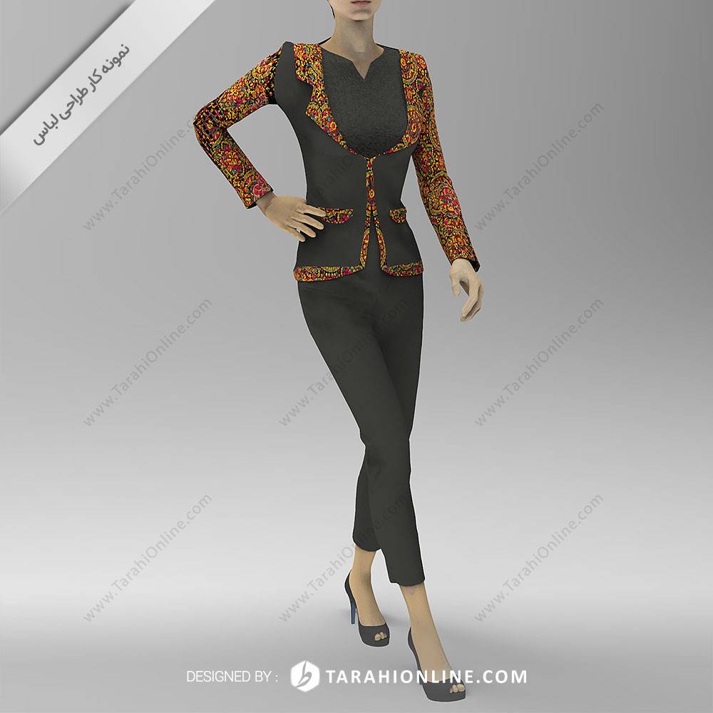 طراحی کت وشلوار مجلسی زنانه - تصویر 2